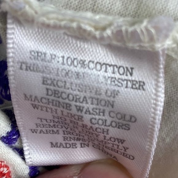 Johnny‎ Was Long Sleeve Tie Neck Embroidered Top Size Large Floral JWLA Bohemian - Picture 4 of 8